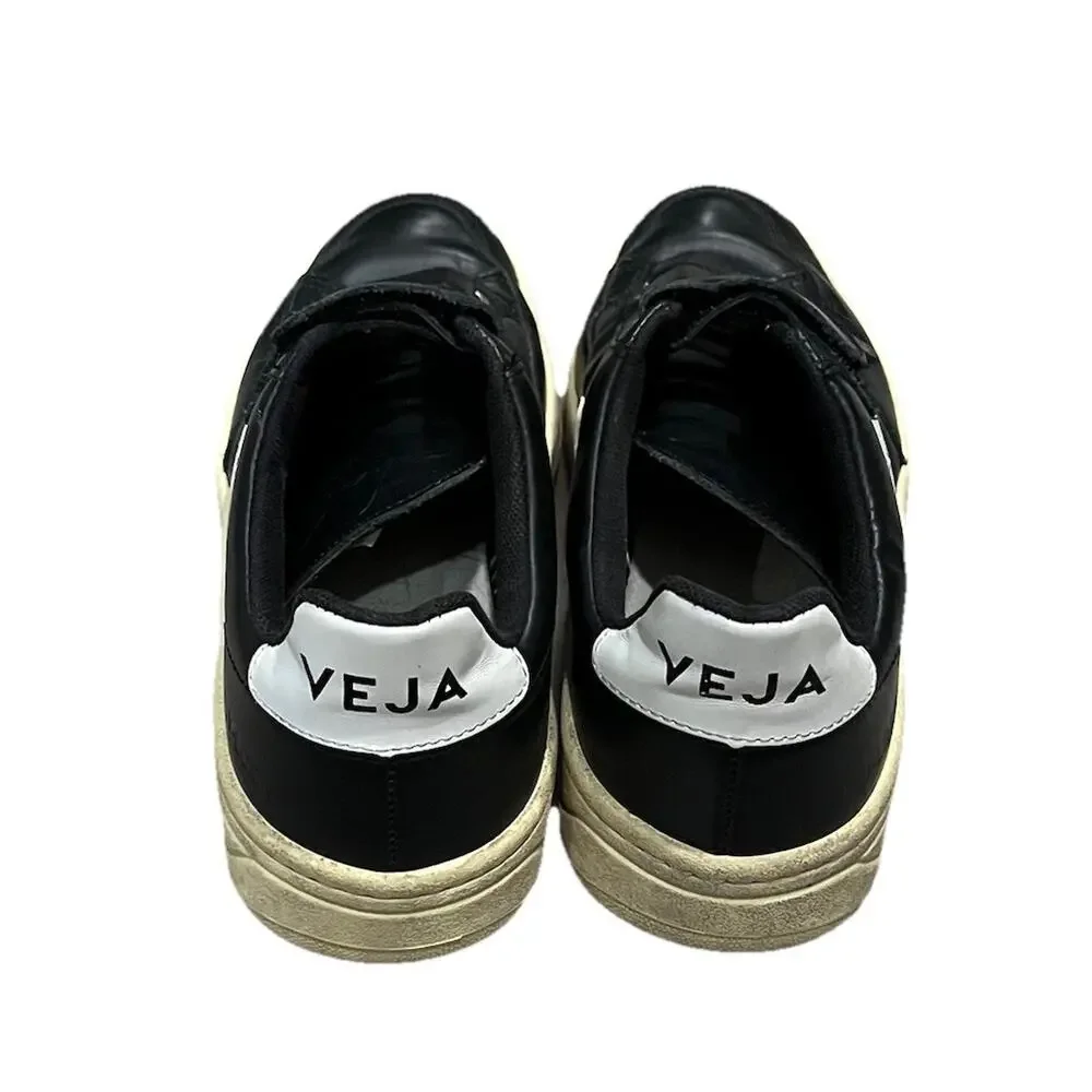 Veja Recife Black Leather Triple‎ Hook Loop Straps Women's Athletic Shoes Size 5